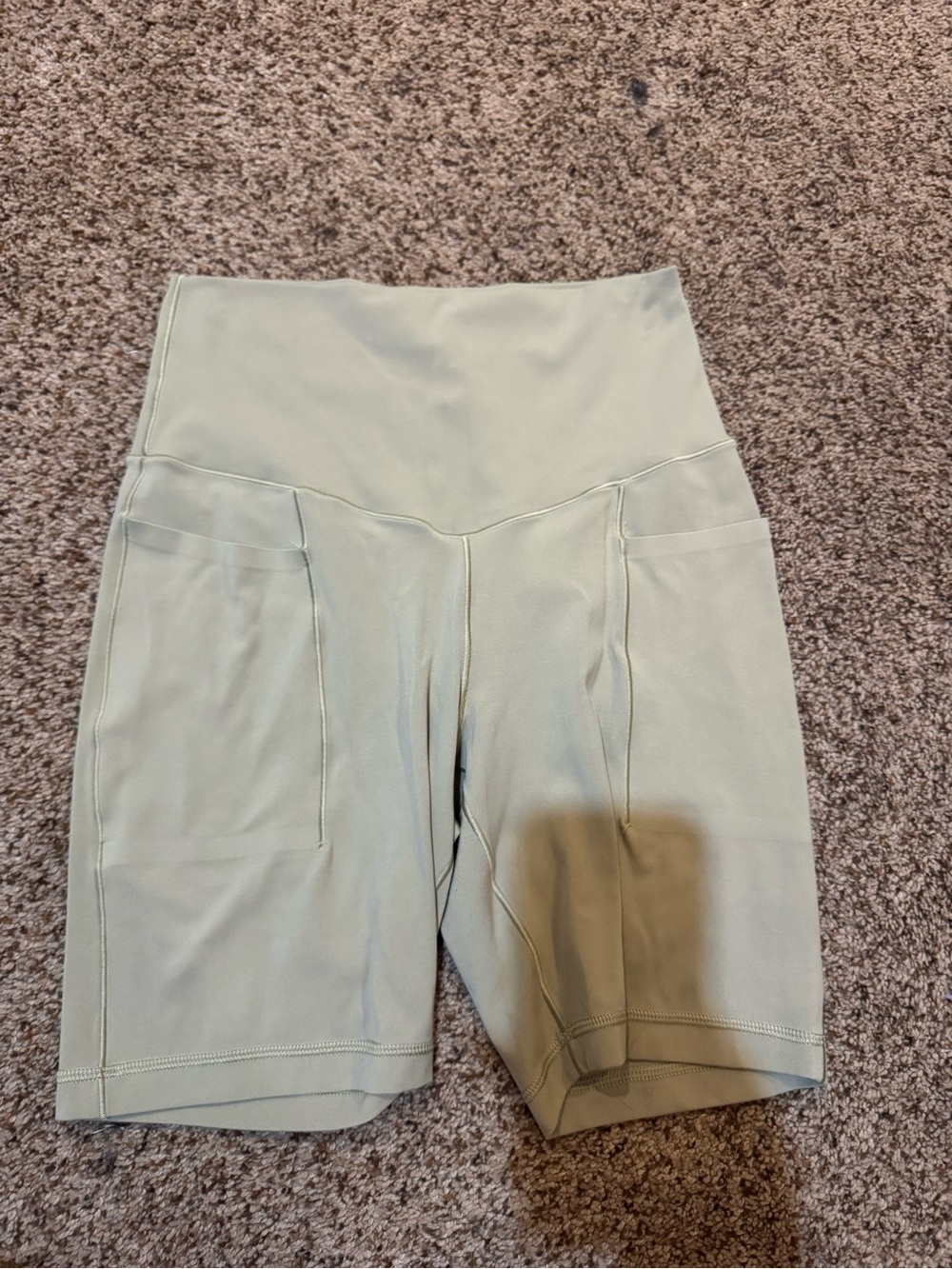 High-Rise Bike Shorts in Light Sage